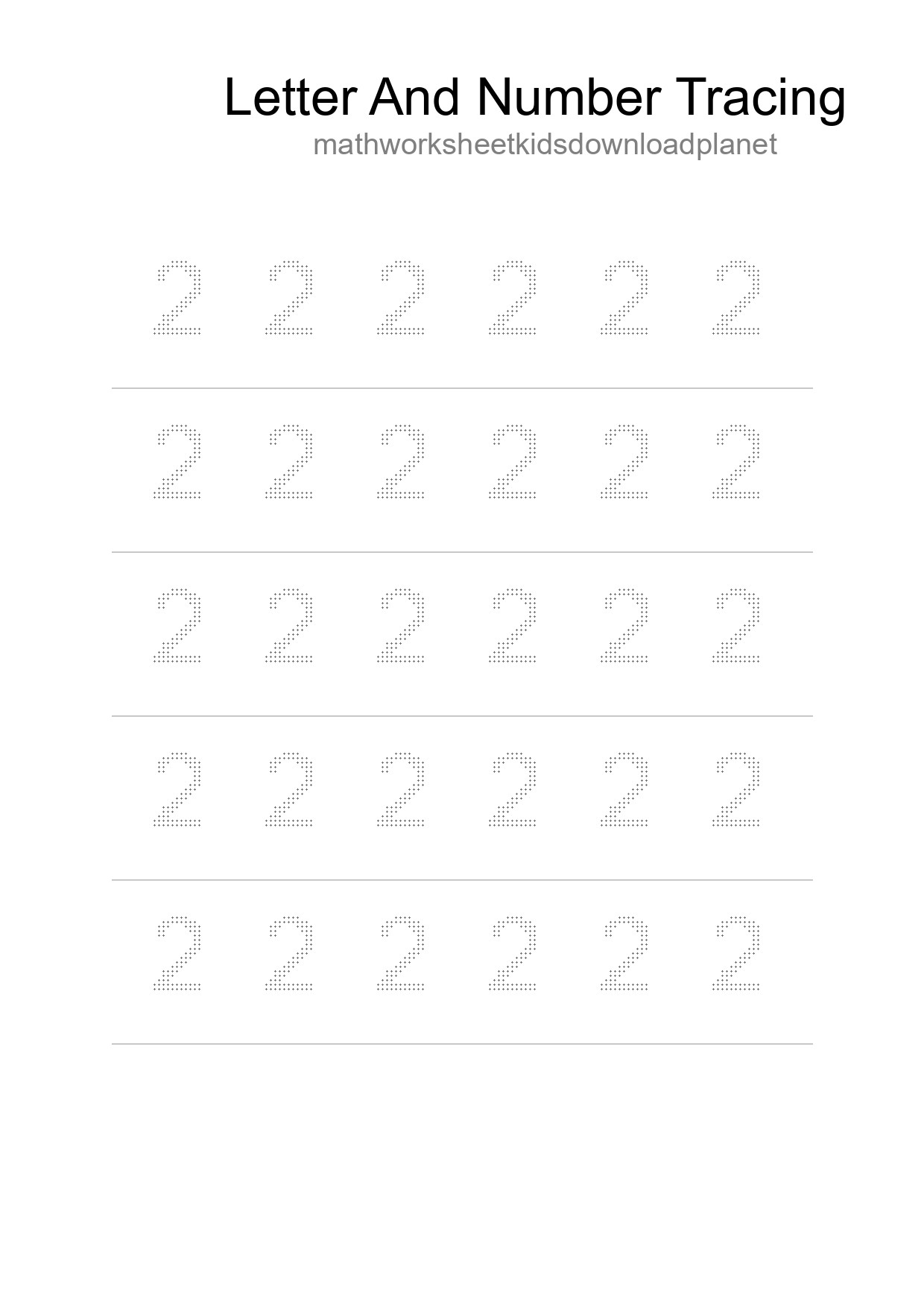 Printable Tracing Worksheet For Kids - Part 175