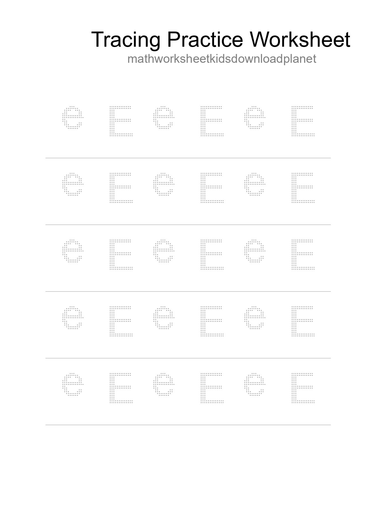 Printable Tracing Worksheet For Kids - Part 21