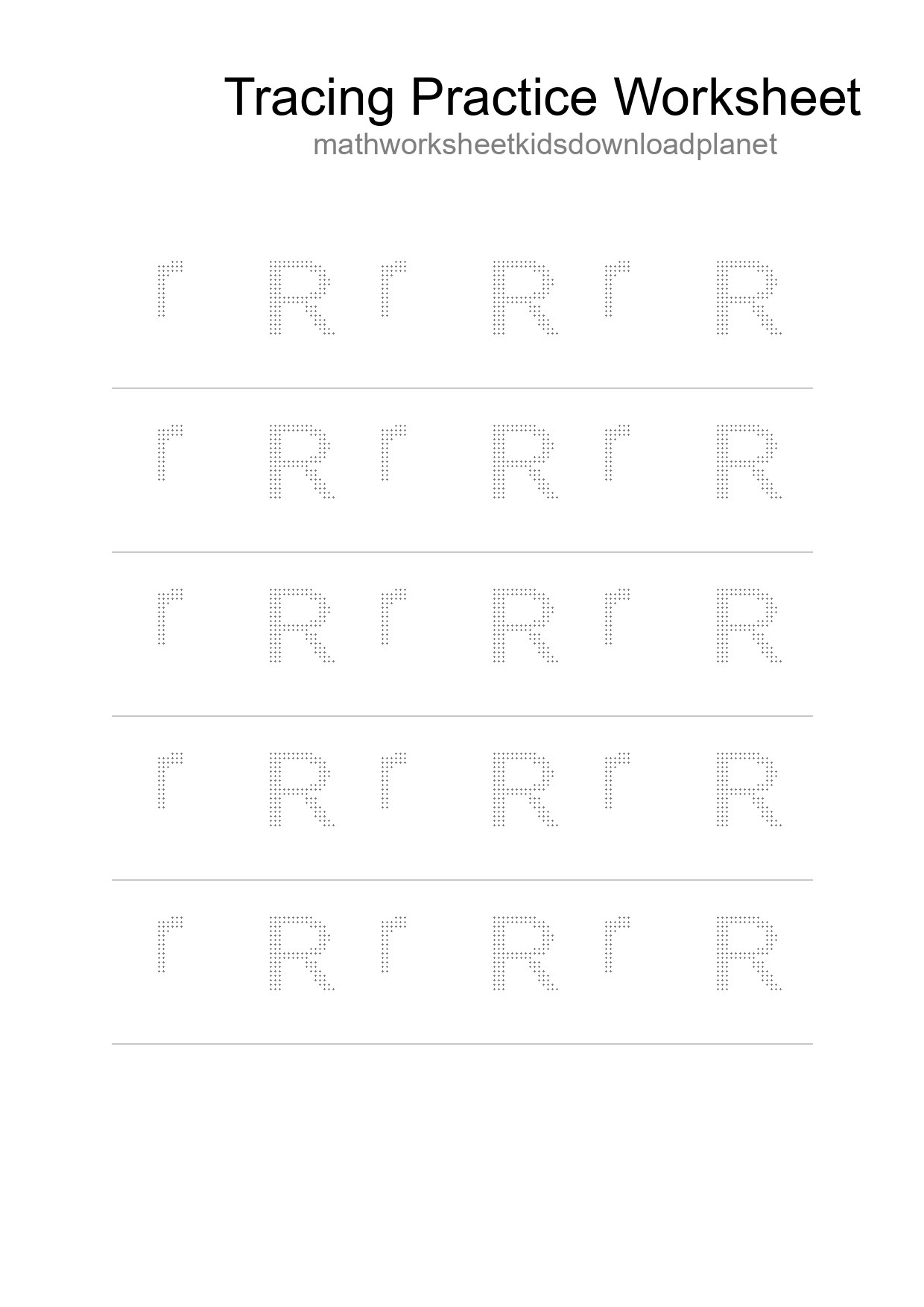 Printable Tracing Worksheet For Kids - Part 219